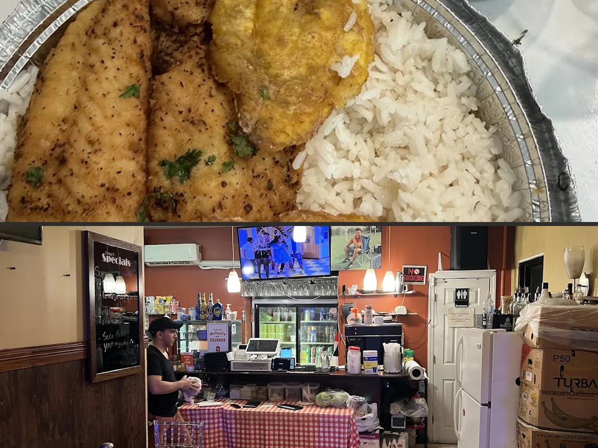 Casual Ecuadorian dining room with table service.