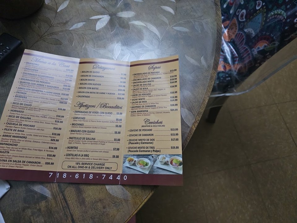 Menu layout with drink selections listed.